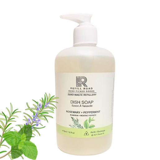 Rosemary & Peppermint Dish Soap 16oz by Refill Road