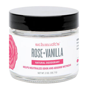 Schmidts Natural 
Deodorant Jar - Rose + Vanilla