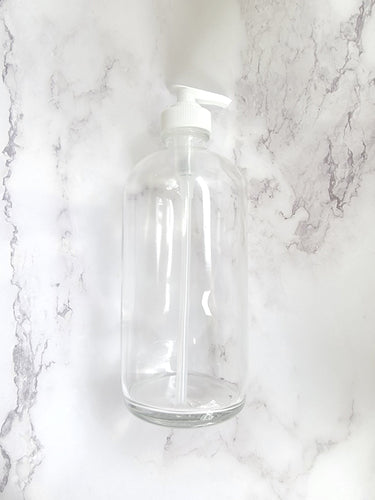16 oz Glass bottle with pump