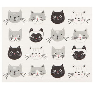 Dishcloths / Swedish Dry Mat - Cats Meow |  12 x 14-in