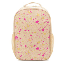 Load image into Gallery viewer, SO YOUNG - Fuchsia and Gold Splatter Grade School Backpack